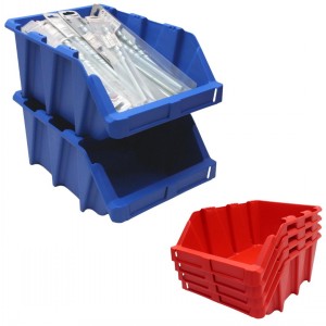 Stack & Nest Plastic Parts Bins Size F 10 Pack